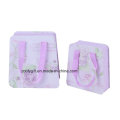 Custom Printed Carrier Paper Suitcase Gift Boxes Bag Ribbon Handle